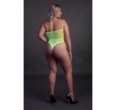 Body with Halter Neck - Neon Green - XL/XXXXL